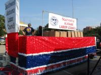 Staging - Southwest Alabama Labor Council lead float.